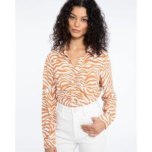 Sanctuary Ruched Placket Button Up Shirt